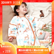 ibaby thermostatic sub-leg sleeping bag baby gauze spring summer thin section baby anti-kick quilter child sleepwear thin