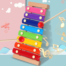 Babies and childrens eight-tone hand piano small xylophone percussion instruments 8 months baby educational early education toys 1 a 2 years old 3