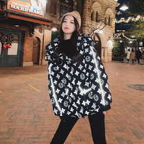 Anti-season down jacket womens short 2021 new Korean fashion loose thickened luminous winter hooded small tide