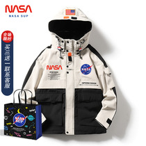 nasa flagship store official website joint 2020 winter new frock cotton coat mens fashion brand down cotton clothing couple coat