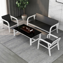 Office Sofa Brief Modern Business Reception Office Sofa Simple Iron Art Trio Position Sofa Tea Table Combinations