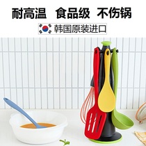 Imported baby silicone small soup spoon spatula complementary food pot special small shovel baby fried shovel high temperature resistant clip