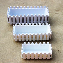 Plastic fence flower pot rectangular flower seed vegetable pot long strip pot balcony non-porous fence pot flower stand