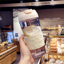 简约北欧清新ins耐热塑料水杯子 网红摇摇杯健身运动男女学生便携