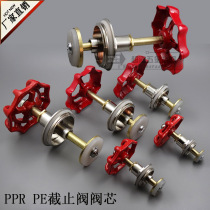 Globe valve spool 4 points copper rod copper core PPR PE globe valve accessories Gate valve spool Lifting valve spool