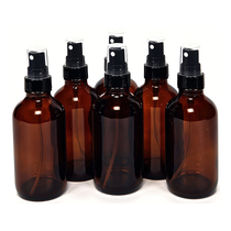 6 pieces 120ml Brown dark glass spray bottle perfume essential oil fine mist spray bottle alcohol watering can split bottle
