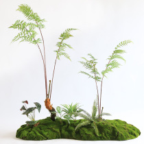 Simulation of golden monkey fern plants golden dog ferns living room green plants indoor potted large Zen ornaments