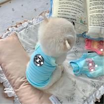  Net celebrity Korean pet clothes vest stitching silky breathable spring and summer Marzis than bear Bomei Yorkshire