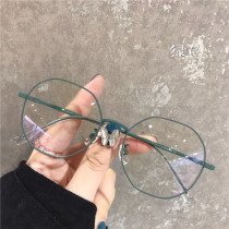 Small red book ultra-light titanium myopia glasses women with power frosted candy color glasses frame Plain thin frame eye frame