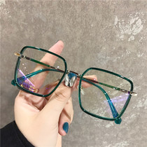 Myopia glasses female small red book polygon square net red plain face thin Korean tide metal frame glasses man