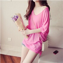 Hong Kong flavor retro chic wind lazy loose thin half sleeve sweater summer Joker slim sunscreen women pullover