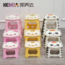 Cartoon childrens small stool bench thickened plastic folding stool portable folding chair train adult home Mazza