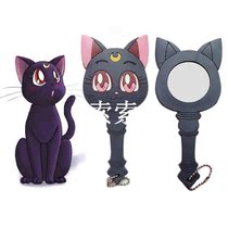 Anime Sailor Moon Luna Purple Cat Make Up Mirror Handle Girl