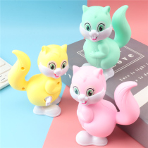 Clockwork toy small animal cartoon winding squirrel can run hair chain jump Childrens puzzle kindergarten small gift