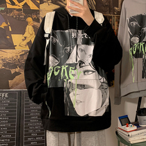 hoodie hooded sweatshirt Japanese couple cityboy high-end sense of mens fried street hiphop casual jacket