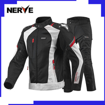 NERVE motorcycle racing suit suit riding suit mens four seasons motorcycle rally suit summer waterproof windproof and warm