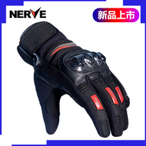 NERVE Nev summer carbon fiber motorcycle gloves male Four Seasons locomotive rider riding waterproof anti-Fall Winter