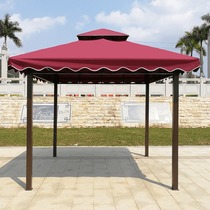 Outdoor awning Outdoor awning courtyard rainproof advertising four-angle umbrella Outdoor four-legged large tent top cloth yard