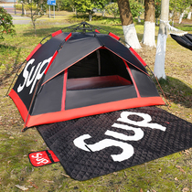 Chao brand outdoor camping tent thickened 3-4 people automatic rainstorm single double 2 person field camping home equipment