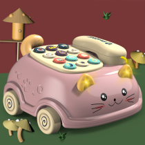 Childrens toy telephone simulation landline girl baby puzzle early education baby music cable car can bite boy
