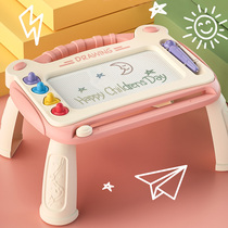 Childrens magnetic drawing board color graffiti board Children Baby erasable home magnetic writing board bracket type can be eliminated