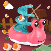 Fun snail track glider baby puzzle early education boy children four or six track sliding toy car