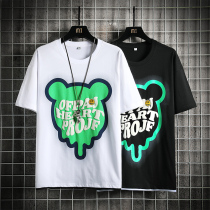 Short Sleeve Mens Port Wind Teenagers 100 lap t-shirt blouses ins2022 years Spring Summer new fake two pieces of clothes