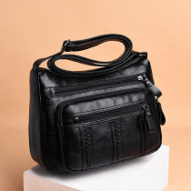 Bag Kit New 100 Hitch Atmosphere Middle-aged Woman Bag Mom Bag Soft Leather Single Shoulder Inclined Satchel Mother-in-law Bag Inclined Backpack