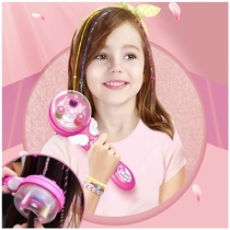 Electric girl magic automatic hair braver childrens house cute hair stick Diamond Girl accessories toy