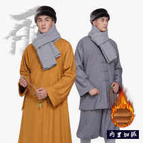 Shan Li Shangyuan winter cotton cloth plus velvet long gown gown gown gown gown gown gown monk suit