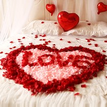 Simulation rose petal hotel decoration wedding supplies birthday romantic scene wedding decoration wedding room Surprise Room
