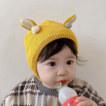 Autumn and winter baby hat Korean version of men and women baby knitted warm hat cute super cute baby baby cotton thread ear protection