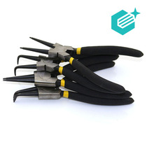 7-inch Circlip pliers small snap ring pliers e-shaped pliers spring pliers internal bending multi-function internal and external dual-purpose clamping yellow pliers
