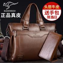 Biden kangaroo male contractors business briefcase mens buns bag single shoulder diagramming satchel bungalow handbag male leather handbag male