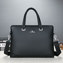 Besford Kangaroo Men Handbag Business Briefcase Cross Section Computer Bungalow Bungalow Leather Single Shoulder Sloped Satchel Bag