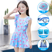 Childrens swimsuit 10-year-old girl sunscreen swimsuit