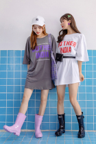 HNI fashion mid-tube rain boots adult rubber shoes Korean version of cute water shoes waterproof non-slip rain shoes womens water boots