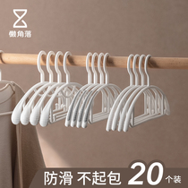 Lazy corner seamless drying rack anti-shoulder angle clothes hanging household hanging clothes plastic non-slip clothes rack drying clothes support hook