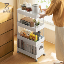 Lazy corner kitchen floor-to-floor multi-layer crevice movable trolley rack bathroom storage rack 66303A