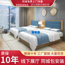 Kunming Express Hotel Furniture Standard Room Single Room Full Custom Hotel Rental Room Simple Modern Bedside TV Cabinet