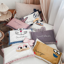 Good night cat childrens pillowcase pillowcase cotton single silk 30x50cm small cotton cute cartoon 48x74