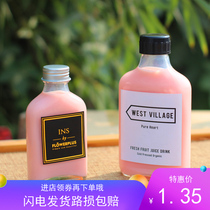 Small capacity 100ml two two health wine bottle 250ml coffee milk tea cold drink glass sealed beverage delivery bottle