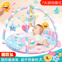 Baby game blanket exercise frame baby toy pedal piano baby early education rattle light music carpet