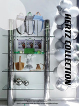 Fashion buyer shop shelf shoe shop display rack clothing store display rack floor-standing glass booth Zhongdao running water table