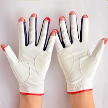 Golf gloves womens female models fingerless hands non-slip wear-resistant PU gloves Golf womens gloves sunscreen and breathable