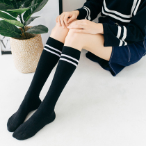 Golf Sox womens two-bar calf stockings sport and kneecap spring summer day Department pure cotton medium-high cylinder half length sock