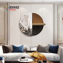 New Chinese living room wall decoration pendant restaurant bedroom background wall hanging metal porch Creative Wall Wall wall hanging