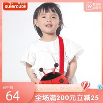 Cute little ladybug childrens bag shoulder bag fashion small bag tide men and women general go out small satchel bag 2021 New