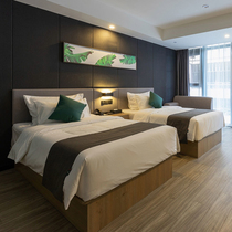 Shangke Youpin selection hotel furniture standard room full set of hotel bed B & B soft bag backrest theme hotel bed customization
