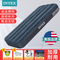 INTEX air mattress inflatable mattress double home padded single folding bed outdoor lunch break easy portable bed
